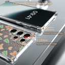 Christmas Phone Case for Samsung Galaxy S25 Ultra - Clear Transparent Soft TPU Protective Cover with Xmas Gingerbread Man Pattern, Shockproof Cute Case for Boys Girls (6.8 Inch)