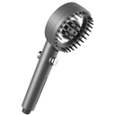 Filtered Shower Head with Handheld, High Pressure 4 Spray Mode Showerhead with Filters, Water Softener Filter Beads for Hard Water with ON/OFF Switch for Pets - Removes Chlorine (Gray) Deep Gray