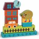 Wooden Puzzle OOPS Wooden Preschool Puzzle Magnetized Puzzle, Hedgehog