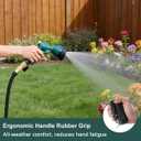 FANHAO Garden Hose Nozzle Sprayer Heavy Duty, 100% Metal Spray Nozzle High Pressure Water Hose Nozzle with 7 Patterns for Watering Garden, Washing Cars and Showering Pets