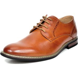 Bruno Marc Men's Leather Lined Dress Oxfords Shoes (14 Wide, Brown)