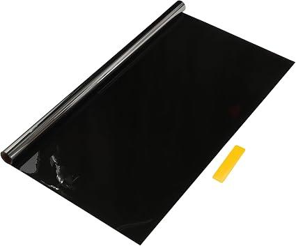 Nano Ceramic Car Window Tint Film VLT 14% IRR 61% UVR 95% Chrome Black 14.76 ft x 29.92 Inch Privacy Film 2mil PET 1 Pc