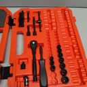 1/4 Inch Drive Impact Socket Set, 79 PCS Standard SAE(5/32-9/16inch) & Metric(4-15mm) Size, 6 Point Deep & Shallow, 72T Wrench Ratchet Kit, Master Grade Cr-V With Heavy Duty Storage Case