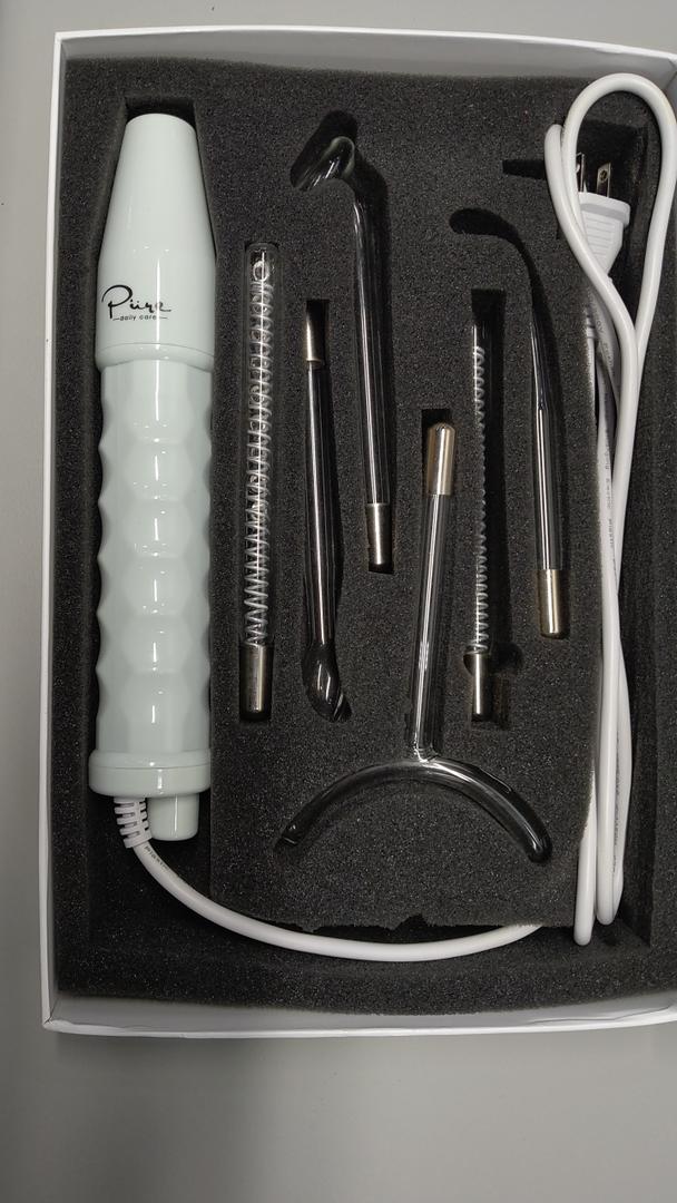 Pure Daily Care NuDerma Clinical Portable Skin Therapy Wand, Machine with 6 Fusion Neon + Argon Wands – Anti Aging  Clarifying  Skin Tightening & Radiance  Wrinkle Reducing