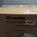 Zvoutte Portable Counter Top Self Cleaning Ice Maker Machine - 26lbs/24Hours with Ice Scoop, Basket, Black