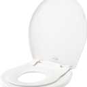 Little2Big Toilet Seat with Built-In Toddler Potty Training Seat, Slow Close, Easy to Install, Made in USA, ROUND, White