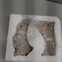 Rattan Effect Resin Bunny Easter Decor,Table Rabbit Easter Decorations,Spring Bunnies Decoration Statue Figurine for Home Farmhouse (Brown, Small-Pair)