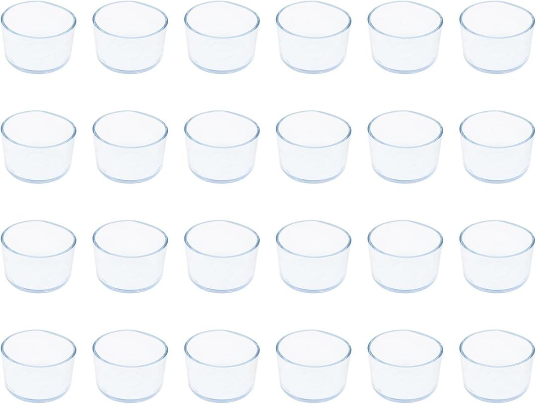 Round Chair Leg Caps,PVC Furniture Feet Covers,TTZEZE Transparent Round Floor Protectors,Clear Table Feet Covers Preventing Plastic Chair Leg Covers Scratches and Noise 40mm/1.57'', 24