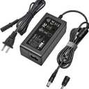 24V 2.5A Power Supply Adapter, AC 100V-240V Output DC 24 Volt 0-60W Transformer Charger UL Listed with 5.5 x 2.1 and 5.5 x 2.5 Male Plug Jack Connector, Compatible with 24Volt 0-2.5Amp