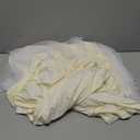 Wish Care Ivory Tulle Rectangle Tablecloth - 4 Foot Rectangle Party Wedding Table Cloths - 4ft Stretch Ruffle Tablecloths - Spandex Fitted Table Cloth - Engagement Baby Shower Baptism Decorations