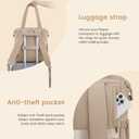 LOVEVOOK Diaper Bag Backpack,Diaper Bag Tote for Mom Dad with Changing Pad,Insulated Pockets, Convertible Lightweight Baby Backpack with Pacifier Case（Khaki）