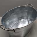 True Galvanized Tub, Large Ice Buckets for Parties, Beverage Cooler for Beer, Wine, Soda, Bottled Water, Rustic Beverage Tub, Drink Bucket for Indoor & Outdoor Party, 6.3 Gal (23.8 Liters), Set of 1