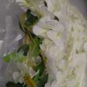 DearHouse 6 Pack Artificial Fake Wisteria Vine Ratta Hanging Garland, 3.75 Feet/Piece Silk Flowers String Home Party Wedding Decor (6PCS-Large White Wisteria)