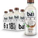Bai Antioxidant Infused Water Beverage, Molokai Coconut, with Vitamin C and No Artificial Sweeteners, 18 Fluid Ounce Bottle, 6 Pack, BBD: 06/01/2026