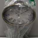 NIKKY HOME Antique Mantel Clock, Gold Retro Desk Clock Silent-Non-Ticking Battery Operated Decorative Desk Table Clock for Home, Office, Living Room, Bed Room (Bronze)