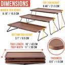 Chef Pomodoro 3 Tiered Serving Trays & Platters with Non-Slip Base for Food Display, Cupcake Stand, Elevated Charcuterie Board Cake Stand, Wooden Tiered Dessert Serving Stand for Parties and Events