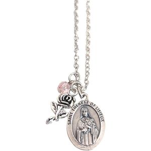 St Therese of Lisieux Necklace Catholic Confirmation Gift for Girls
