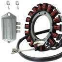 237878-S Stator KIT, 15/20 AMP for Kohler CV460 CV490 CV492 CV493 CV15 CV18 CV25 CH18 CV460S K161 K181 K241 K301 K341 Lawnmower Tractor with 25 403 03-S Regulator Rectifier&Spark Plug