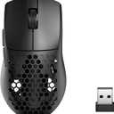 Redragon M725 Honeycomb Shell Gaming Mouse Wireless, Ultra Lightweight 49g, 8000 DPI Tri-Mode BT5.1/2.4GHz/Type-C Wired Gamer Mouse with 2 Side Buttons, Macro Programmable for PC/Mac/Laptop, Black