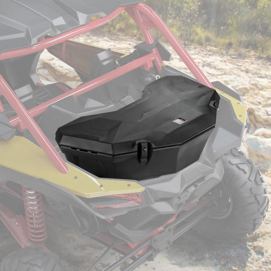 Kemimoto X3 Bed Box, X3 Trunk Storage Box, X3 Max Rear Rack Cargo Box Compatible with Can am Maverick X3, Outlander (Except 6x6), Renegade, OEM Replace #715004778 w/h Mounting Bracket
