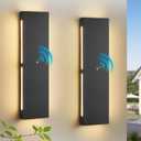 Dusk to Dawn Outdoor Wall Sconces, Modern LED Garage Light Fixtures, 24 Inches