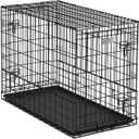 MidWest Homes for Pets Solutions Series Large Side-by-Side SUV Dog Crate, Double Door Folding Metal Cage Designed to Fit in SUVs & Vans, for Dogs up to 90 Lbs (42.5"L x 21.3"W x 30.3"H, Black)