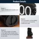 Flip Desk Clock - Retro Digital Flip Table Clock - Mid Century Modern Decor Auto Battery Powered Gear Operated for Room, Home, Office (A Style)