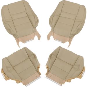 labwork Front Driver and Passenger Bottom and Top Backrest Tan Artificial Leather Seat Cover Replacement for Accord 2008-2012