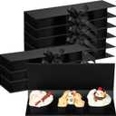 Trandraft 8 Pcs Father Day Gifts Box with Lids Dad Letter Cardboard Flowers Decorative Box Charcuterie Fillable Floral Bouquet Florist Packaging for Men Grafather Birthday Party(Black)