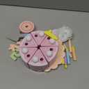 Pretend Play Food for Toddlers 2-5,Wooden Birthday Fake Cake with Candles and Numbers,Tea Party Learning Kitchen Gift Toys for Boys Girls (Cream Cake)