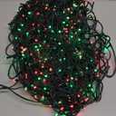 2 Pack 200 LED Solar Christmas Lights Outdoor Waterproof, Solar String Lights for Outside, Solar Outdoor String Light with 8 Lighting Modes for Xmas Tree Wedding Party Yard Decorations (Red and Green)