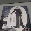 Christmas Gifts Women's Gothic Black Velvet Gown - Elegant Off-Shoulder Dress with Slit for Halloween & Cosplay Size S