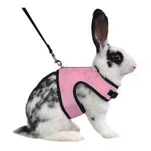 Niteangel Soft Harness with Leash for Rabbit ( XL, Pink)