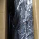 Rolling Shower Chair with Wheels for Elderly and Disabled, Foldable Wheelchair Lightweight Folding, Bedside Commode Chair with Arms for Toilet (Black)