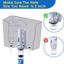 Saillong 1 Pack 2 Inch Universal Toilet Tank Replacement Kit, Include Dual Flush Valve with Push Button, Toilet Fill Valve, Bowl Gasket and Plastic Bolts, Tank Parts Replacement for 2-Piece