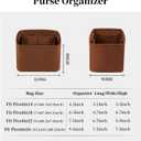 Purse Organizer Insert for Picotin 18/22, Satin Bag Organizer for Picotin Bags, Lightweight Purse Essentials for Women Luxury Handbags, Soft Touch Inner Liner with Multiple Pockets (Gold, PC18)