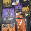 MUMULULU 10 Pack Happy Halloween Bags Assorted Sizes Trick or Treat Paper Gift Bags with Handle and Tissue Paper for Halloween Party Favors