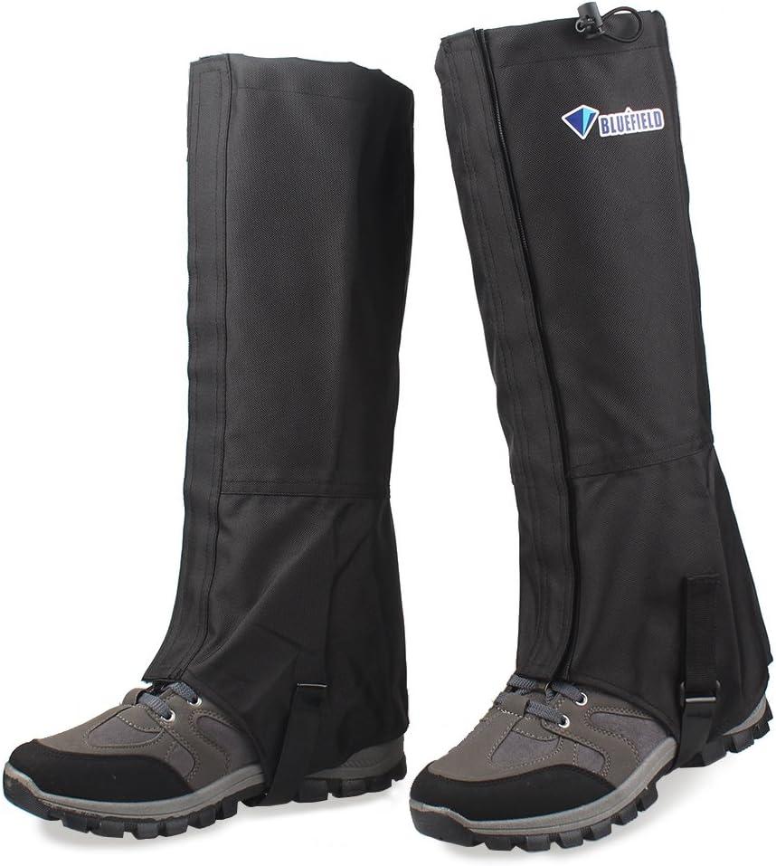 MAGARROW Leg Gaiters Hiking Snow Boot Gaiter Outdoor Waterproof Gaiters Shoes Cover Oxford Fabric (Large, Black)