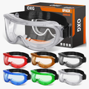 OXG 6 Pack Protective Safety Goggles Anti-Fog, Adjustable Chemical Splash Eye Protection Science Lab Goggles for Women Men