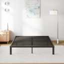 COMASACH Queen Bed Frame, Heavy Duty 12" High Black Metal Platform Bed, Sturdy Steel, No Box Spring Needed, Noise-Free, Easy Assembly