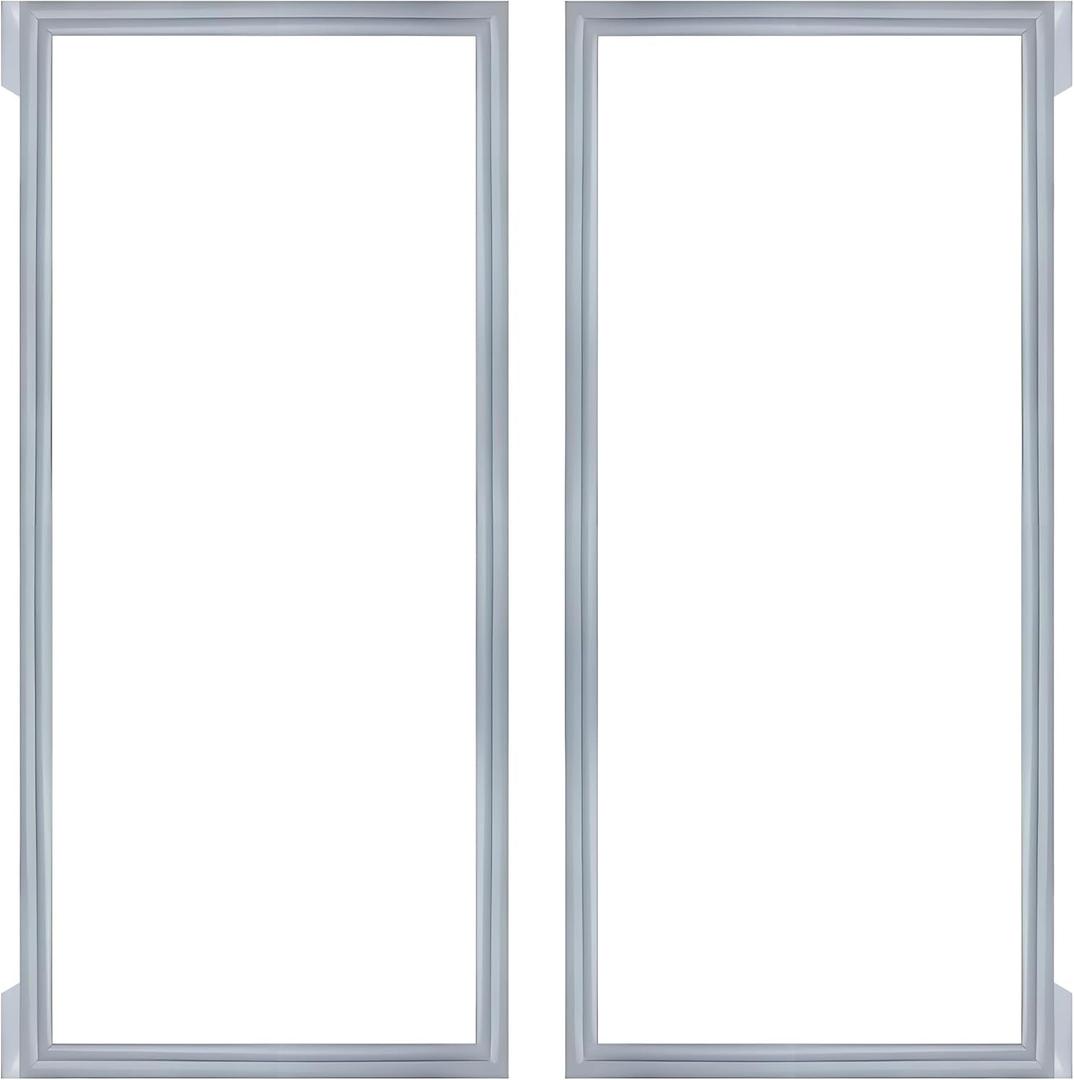 (GRAY) W10830162 Refrigerator Door Gasket (2 Pack),French Refrigerator Door Gasket Compatible with Whirlpool KitchenAid Fit Model WRF535SMBM00 Refrigerator Door Seal Part Replaces 12723206AP etc