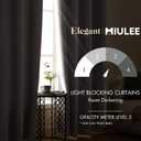 MIULEE Room Darkening Curtains Thermal Insulated Black Out Drapes Solid Window Treatment Grommet Light Blocking Blackout Curtain for Living Room Bedroom 2 Panels Set 52 x 84 inch Length Pure White