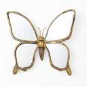 Decorative Bug Insects Animals Beetle Mirrors - Gold Resin Butterfly Glass Wall Decor, Perfect for Victorian and European Themed Homes