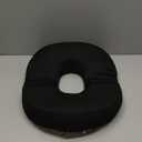 5 STARS UNITED Donut Pillow Hemorrhoid Tailbone Cushion  Large Cushion for Pain Relief  Coccyx, Prostate, Sciatica, Pelvic Floor, Pressure Sores, Pregnancy, Postpartum Recovery, Black