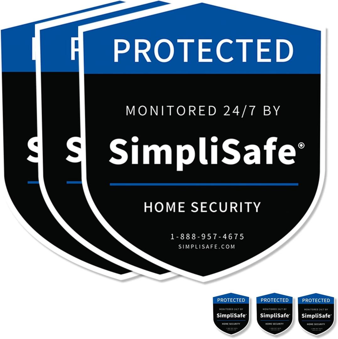 6PCS Simpli-Safe Stickers, Compatible with Home Security Systems, Durable and Waterproof Alarm Stickers