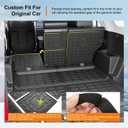 powoq Cargo Mat Compatible with 2010-2024 Toyota 4Runner Back Seat Protector Replacement for 2010-2024 Toyota 4Runner 5 Seater Accessories (Fit W/O Sliding Tray, Rear Backrest Mats+Rear Trunk Mat)