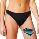 The Period People Black Period Swim Bottoms for Women - Period Bathing Suits for Teen Girls - Teen Period Underwear - Period Bikini Bottoms for Swimming - One Piece Period Swimwear for Teens (XL)