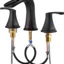 PARLOS 2-Handle Widespread Waterfall Roman Bathtub Faucet Tub Filler with Valve, Oil Rubbed Bronze, 1434203