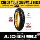 HEB ALLSCAPE Ebike Fat Tires,2 Pack, 20x4