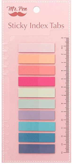 Mr. Pen- Colorful Sticky Tabs, 1600 Pcs, Transparent Page Markers, Annotating Book Tabs (Morandi and Vintage)